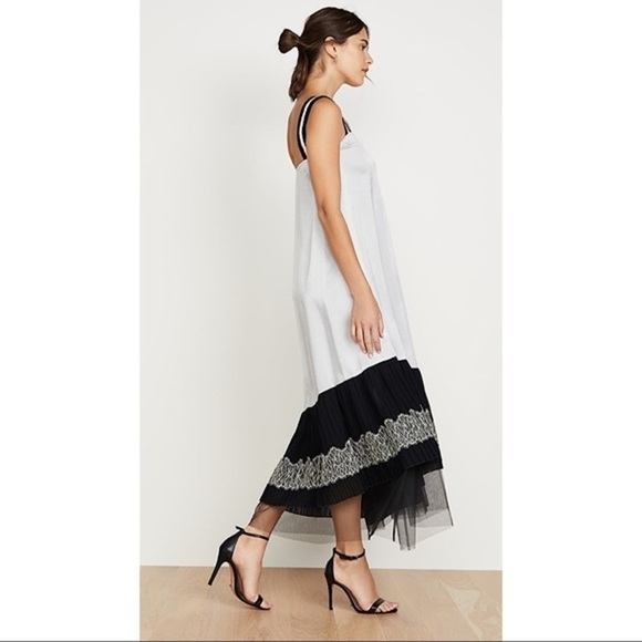 NWT Adeam Lace Up Pleated Slip Dress - Picture 3 of 16